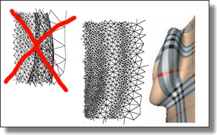 Create parameterizations of surface patches without fold-overs
