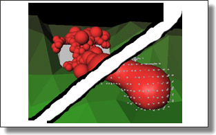 Mud with space-time adaptive particles, and surface coating