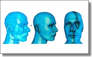 Efficient view-dependent refinement of the mannequin mesh using Sqrt(3)-subdivision
